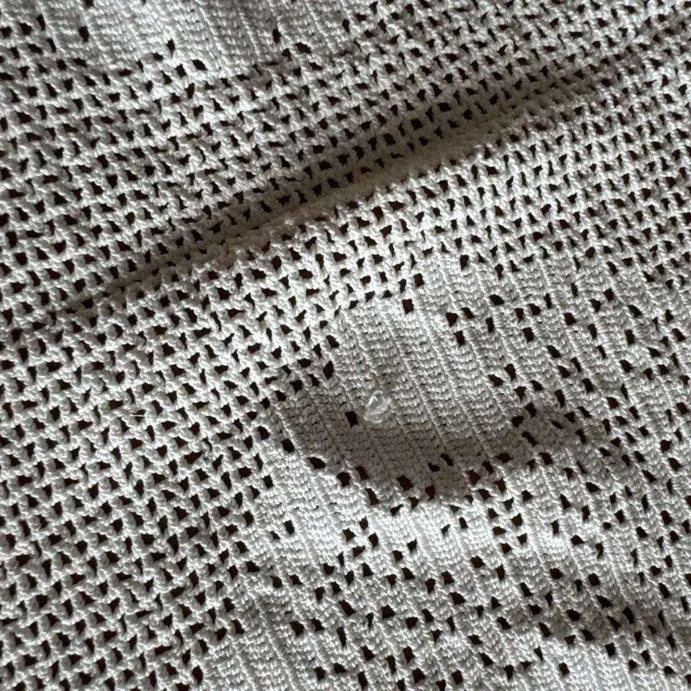 Filet Crochet Block Piece Bird Peacock Motif